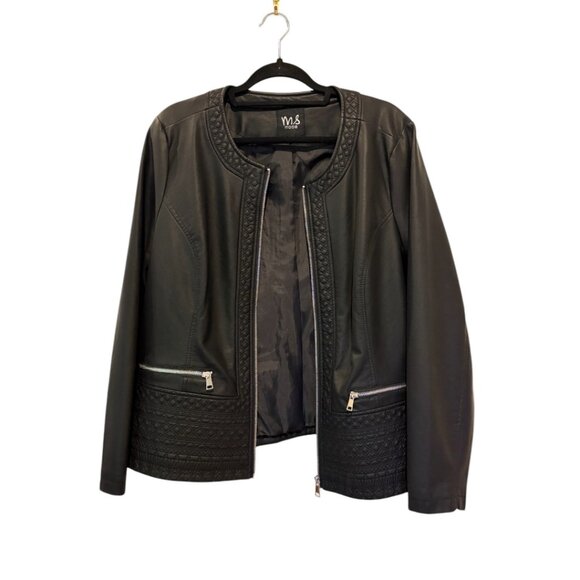Faux Leather jacket MS mode NEW - Picture 2 of 9